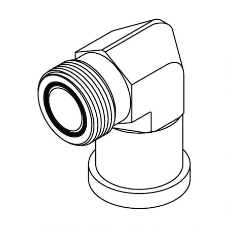 Tompkins Hydraulic Fitting, Flange20MORFS-16FL C61 90 FORGED FGFF6890-20-16